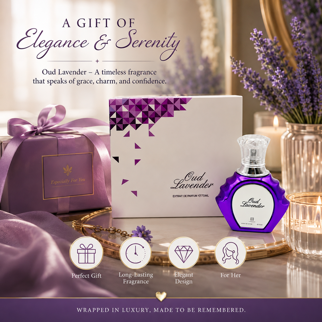 Lux Oud Lavender Extrait De Pa - Perfume Fragrance For Women บทวิจารณ์และราคา