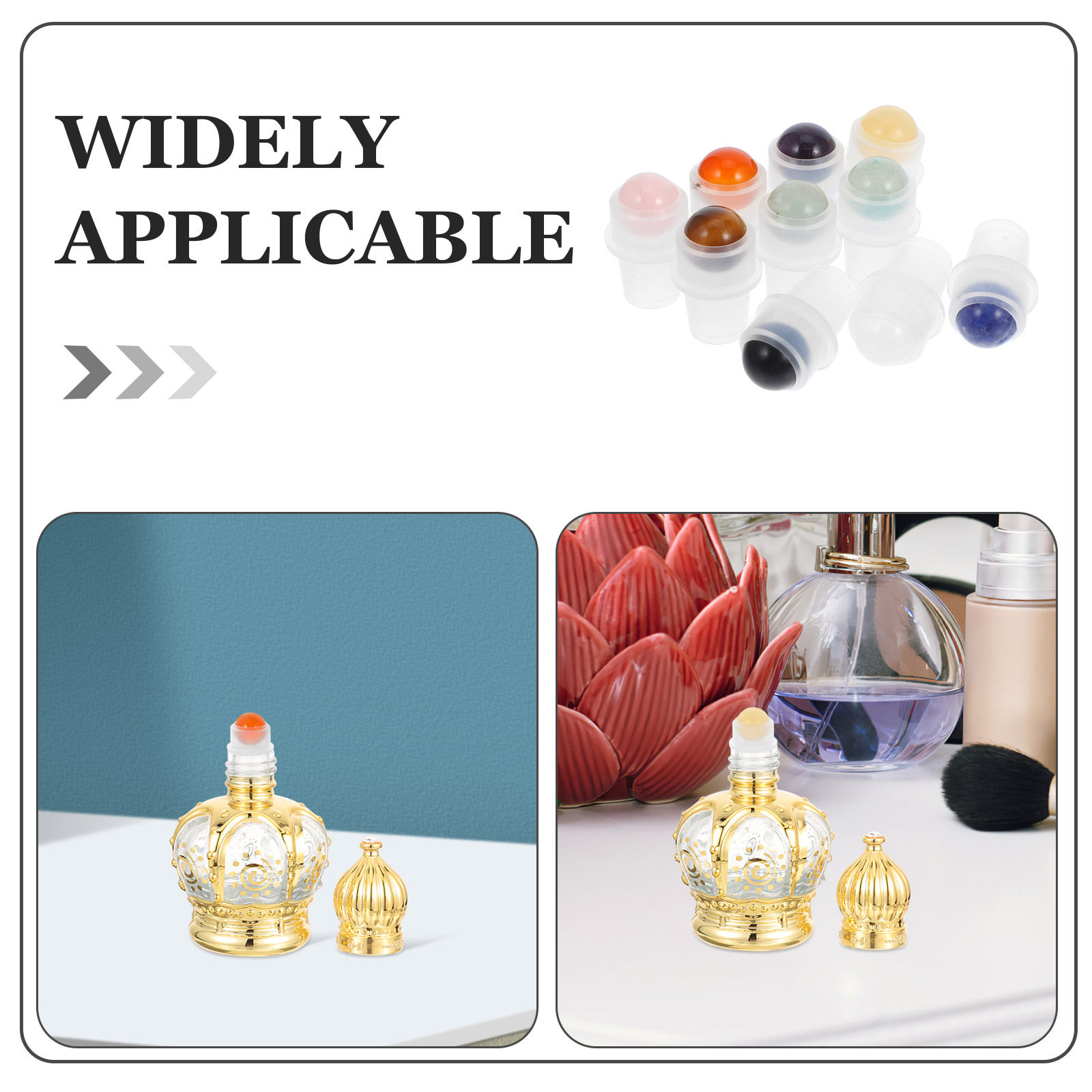 10Pcs Jade Roller Ball Inserts - Perfume Refill Bottle บทวิจารณ์และราคา