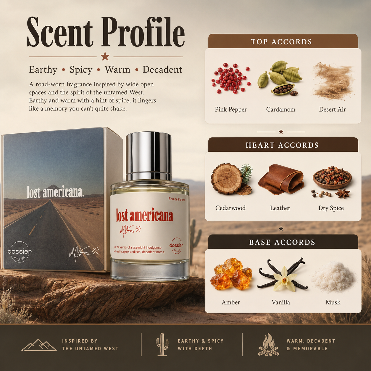 Dossier Originals - Lost Ameri - Perfume Fragrance For Women บทวิจารณ์และราคา