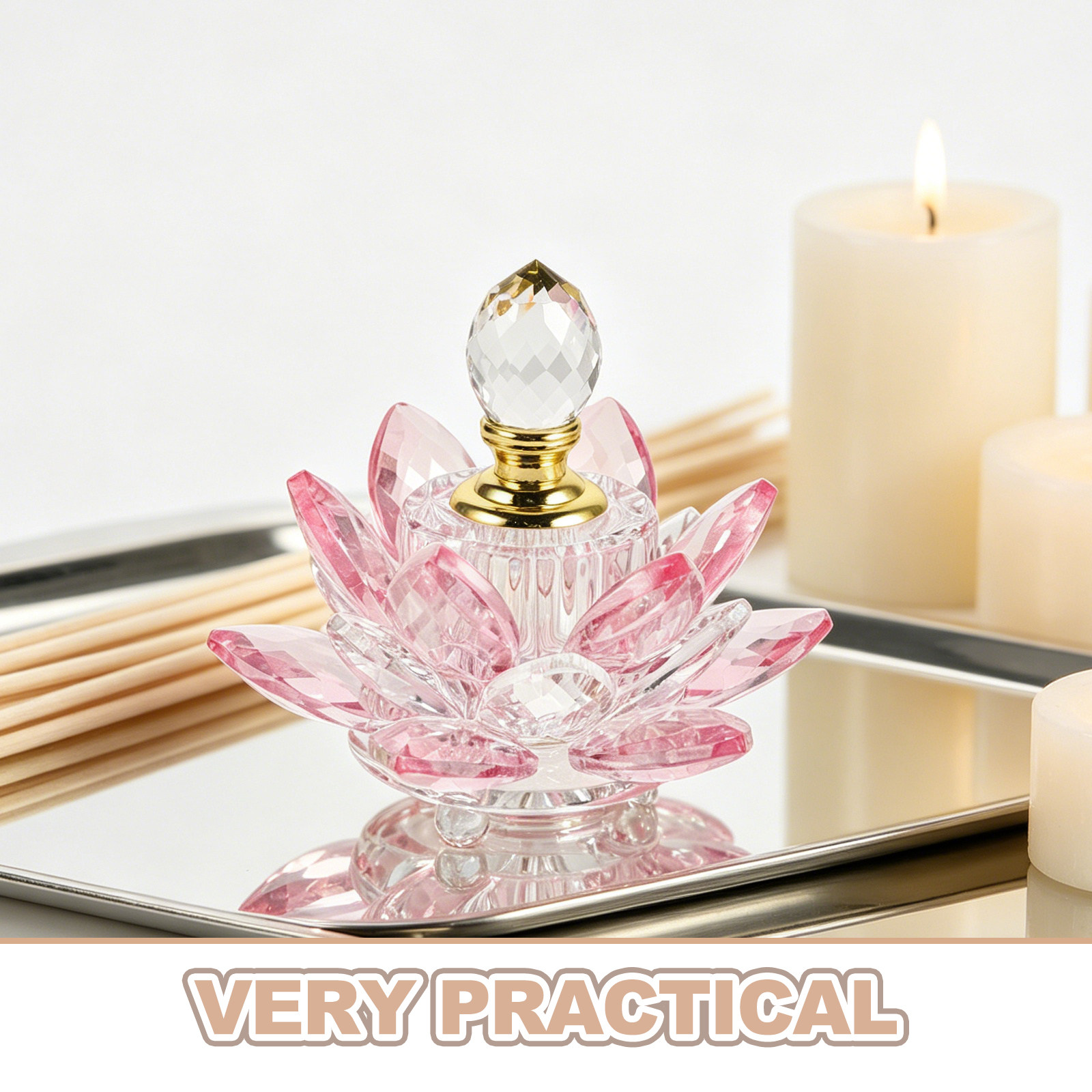 Refillable Crystal Lotus Flowe - Perfume Refill Bottle บทวิจารณ์และราคา