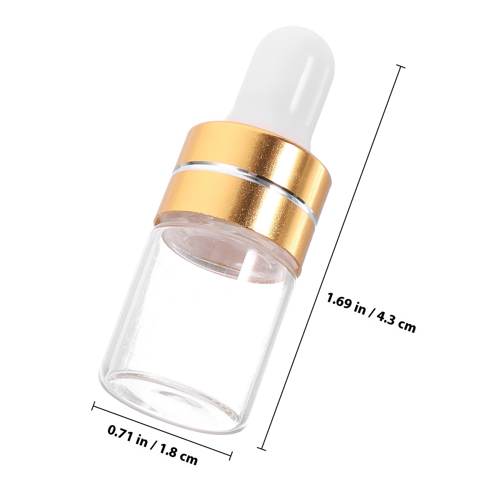 50Pcs 2Ml Small Glass Dropper  - Perfume Refill Bottle บทวิจารณ์และราคา