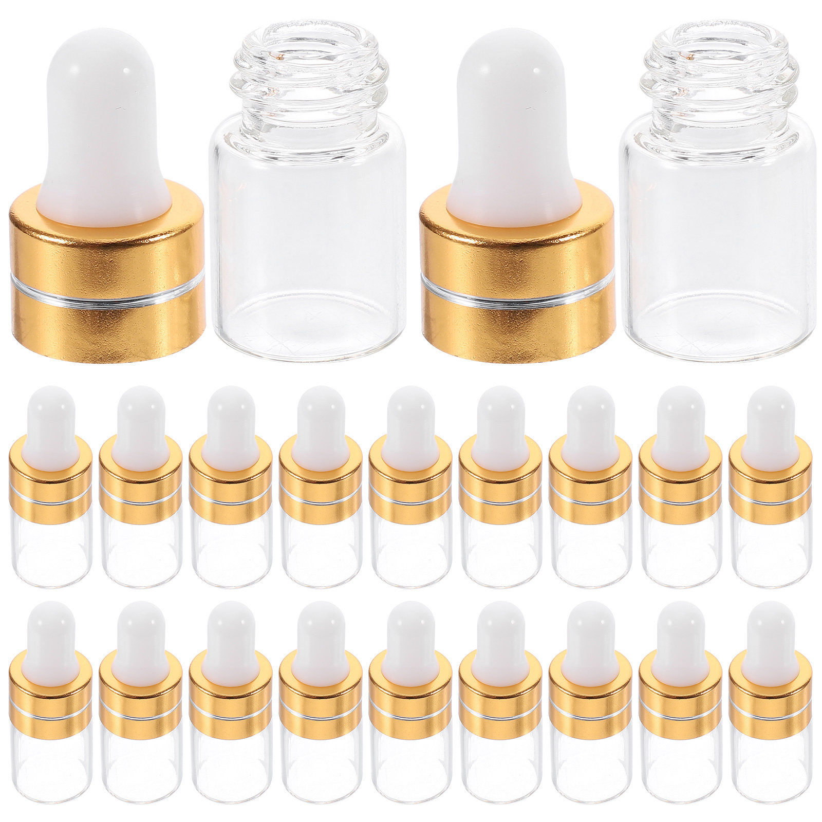 50Pcs 2Ml Small Glass Dropper  - Perfume Refill Bottle บทวิจารณ์และราคา