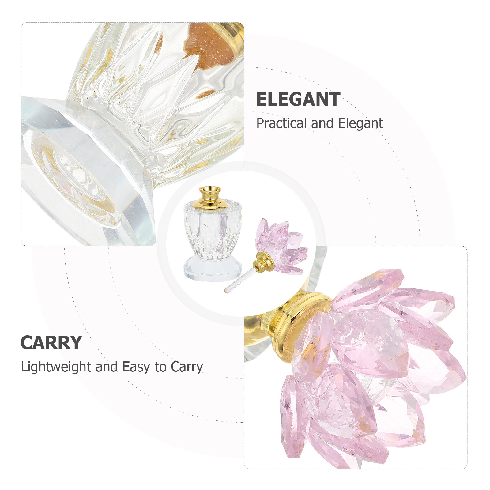 Crystal Perfume Bottle Pink 3M - Perfume Refill Bottle บทวิจารณ์และราคา